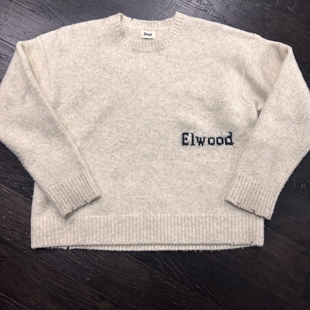 Elwood Women's Cream Crew Neck Sweater
